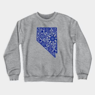 Blue Nevada State Gift Mandala Yoga NV Art Crewneck Sweatshirt